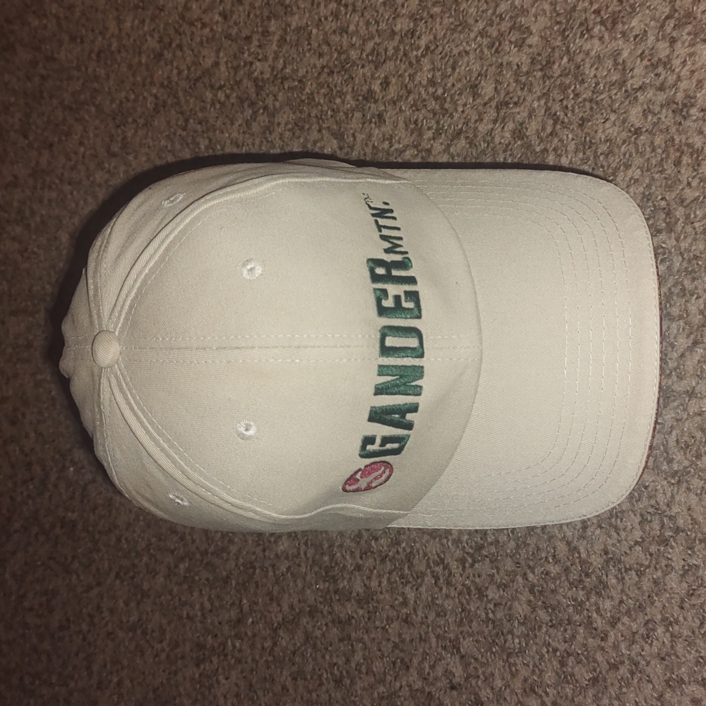 Gander Mountain Outdoor Embroidered Logo Strapback Beige Hat